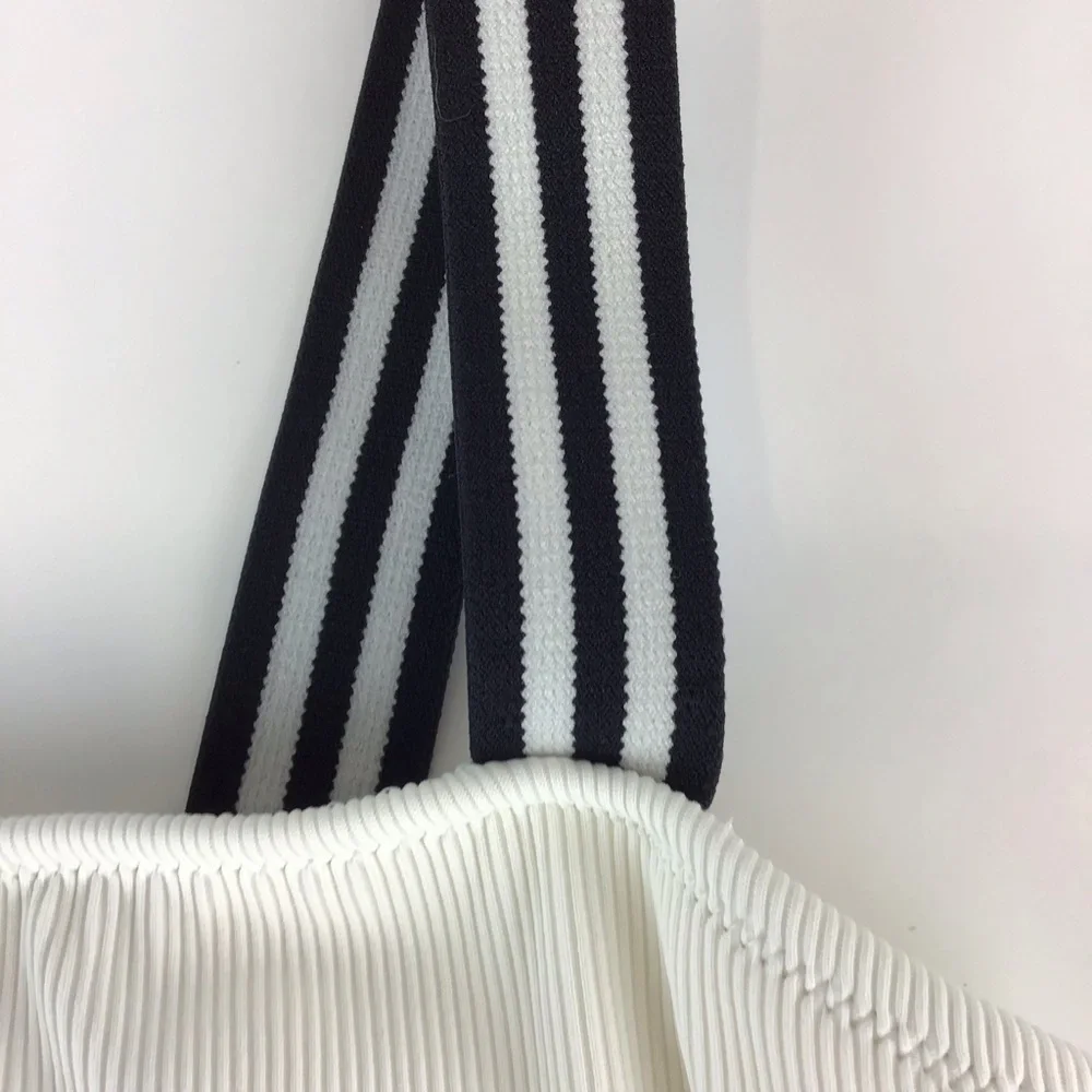 Madewell Solid & Striped White The Riley One Piece Swimsuit | Large